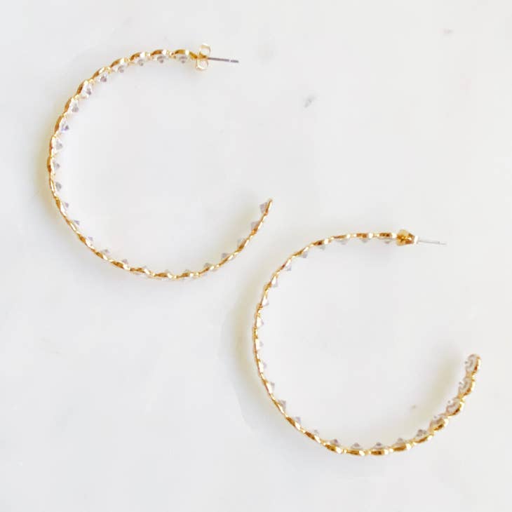 Crystal Hoop Earrings