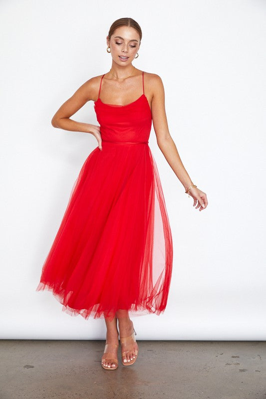 Tulle Ballerina Midi Dress (Shipping Only)