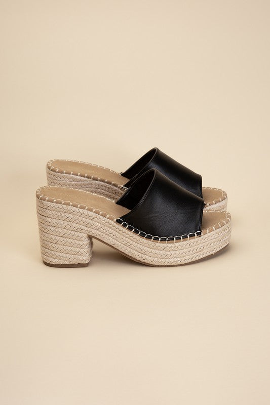 Espadrille Mule Heel