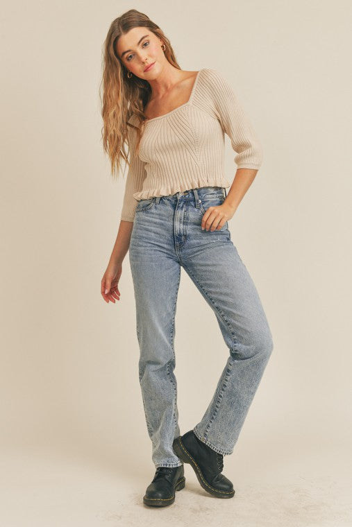 Rib Knit Top (Shipping Only)