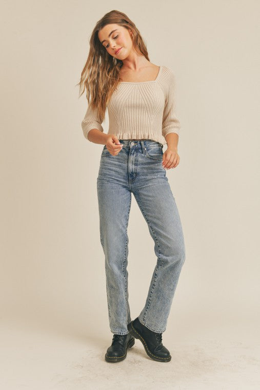 Rib Knit Top (Shipping Only)