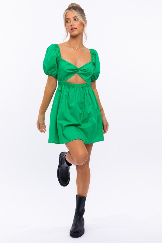 Twisted Front Mini Dress (Shipping Only)