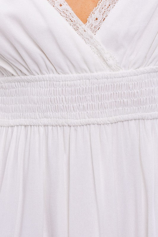 Cap Sleeve Ruffle Mini Dress (shipping only)