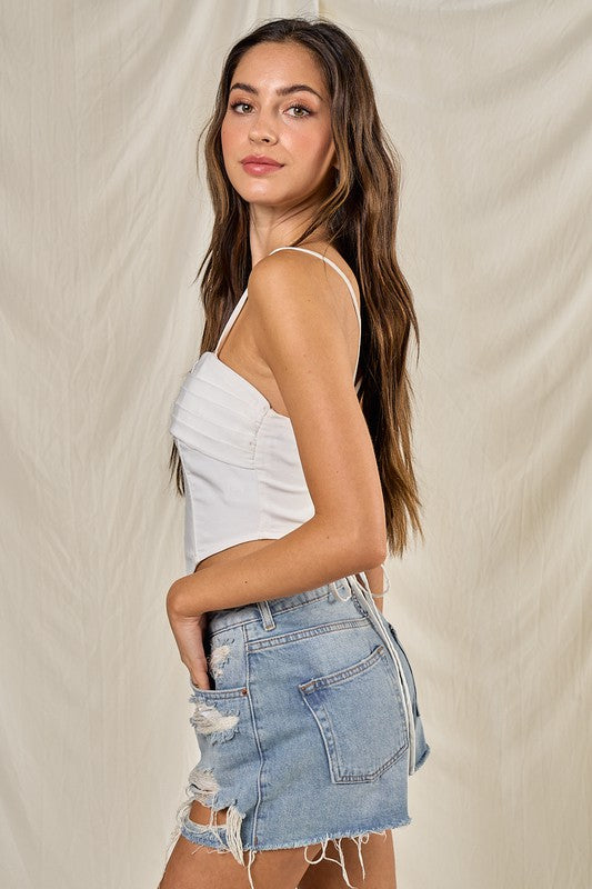 Wire Deep V Corset Top