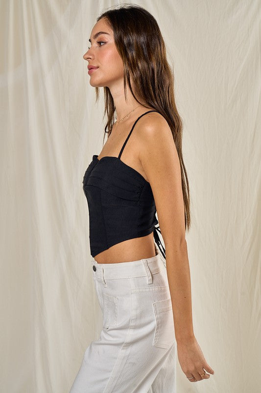 Wire Deep V Corset Top