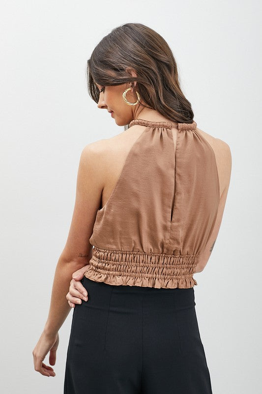 Smocked Waist Halter Top (Shipping Only)