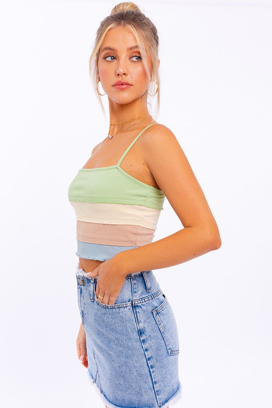 Lettuce Hem Detail Cami Top (shipping Only)