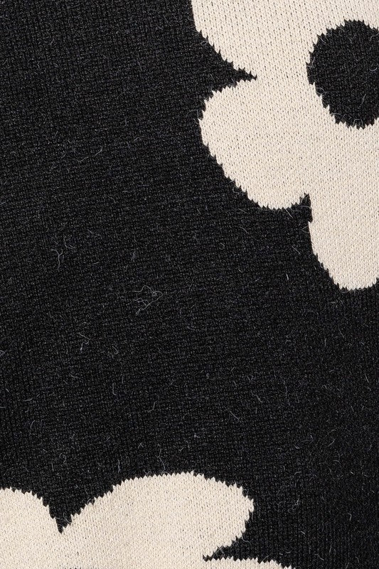 Crop Sweater Daisy Pattern (Shipping Only)