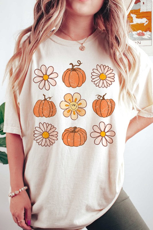 Flowers & Pumpkins Graphic Tee