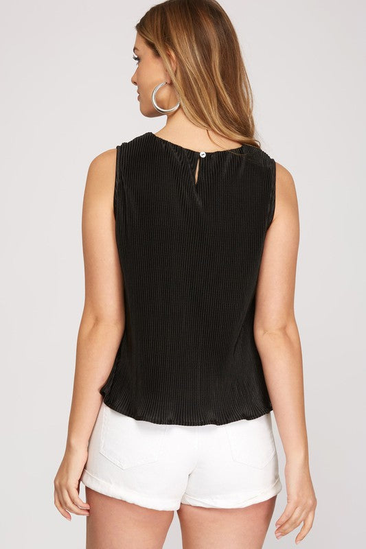 Black Pleated Top