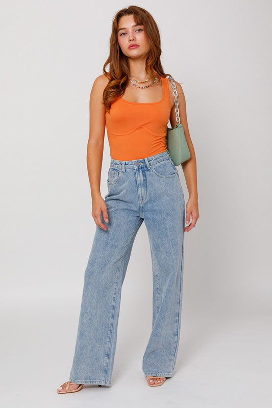 Sleeveless Corset Bodysuit (Shipping only)