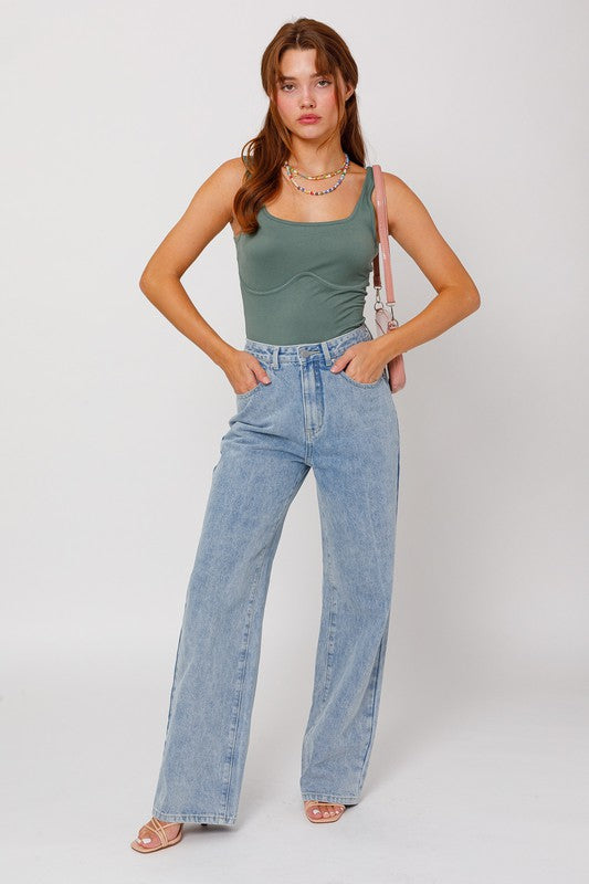 Sleeveless Corset Bodysuit (Shipping only)