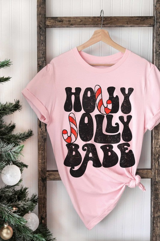 Holly Jolly Baby Candy Canes Graphic Tee