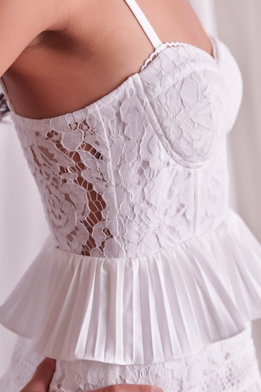 Tiered Lace Knitted Dress (shipping only)