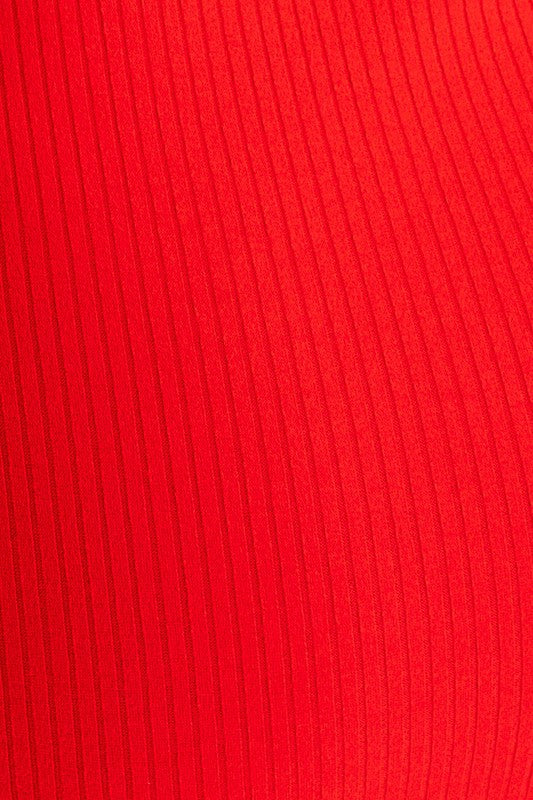 Red Tube Twist Midi Dress (Shipping Only)