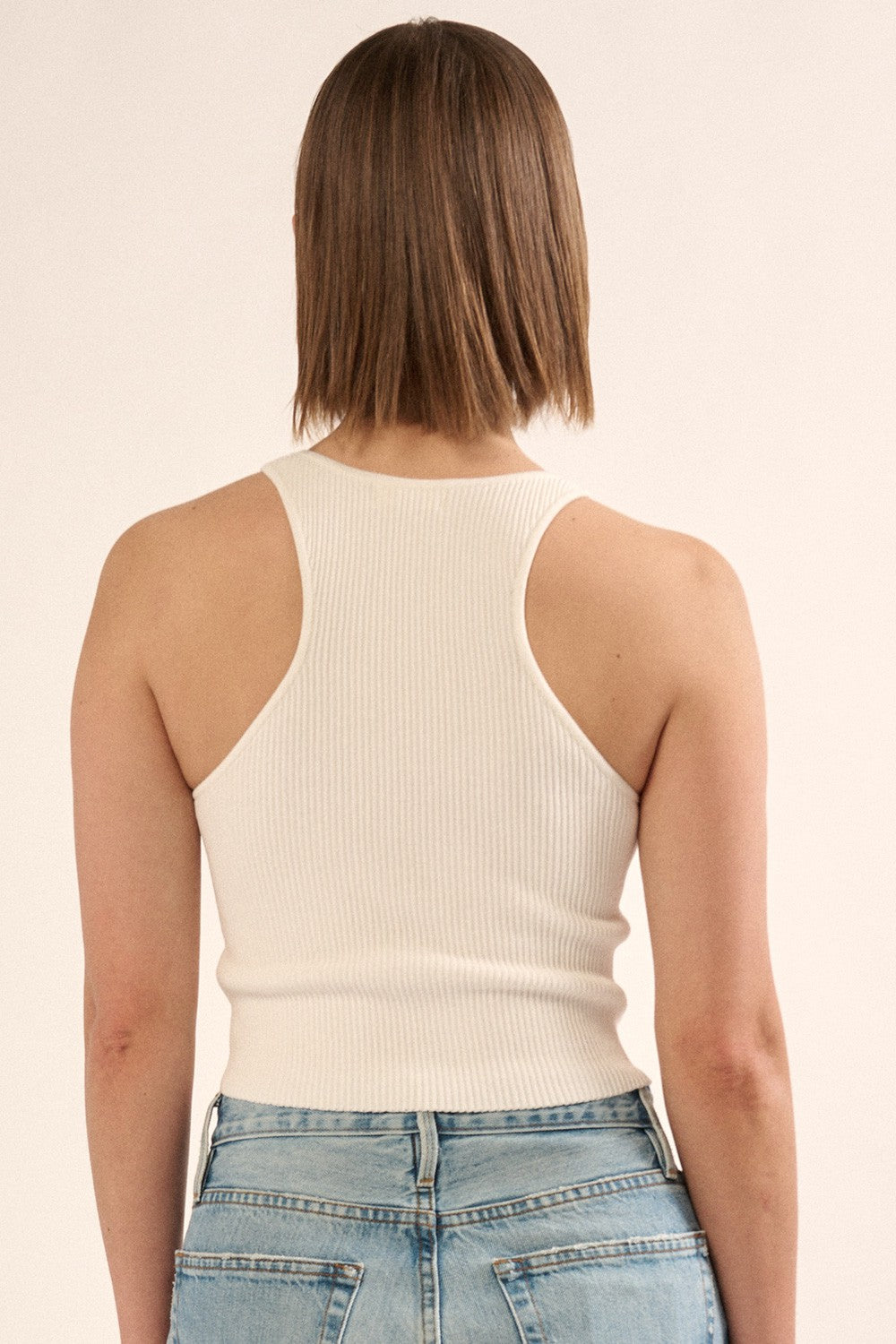 Crew Ribbed Tank Top