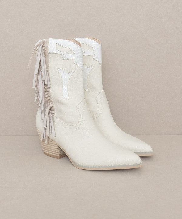 Millie Fringe Framed Bootie