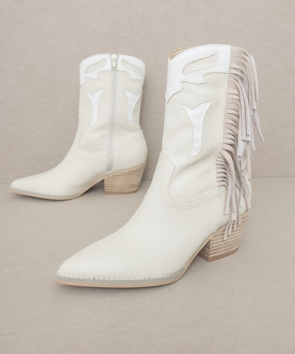 Millie Fringe Framed Bootie