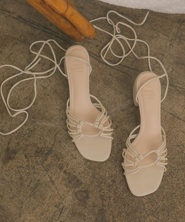 Celia Knotted Lace Up Heel