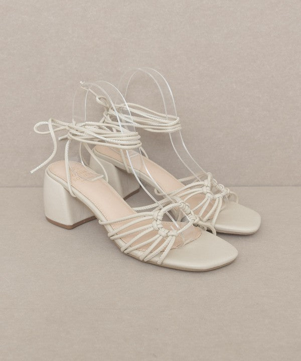 Celia Knotted Lace Up Heel