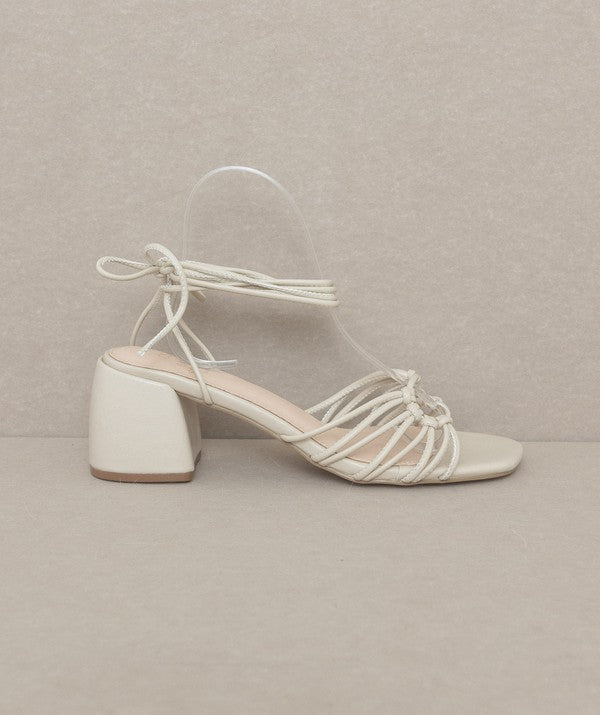 Celia Knotted Lace Up Heel