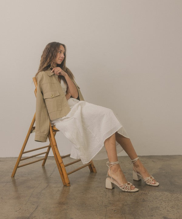 Celia Knotted Lace Up Heel