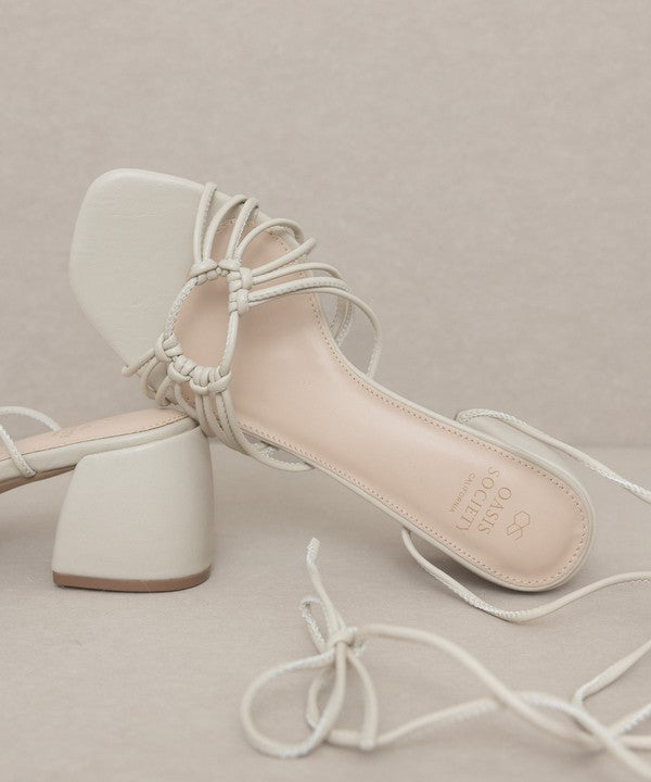 Celia Knotted Lace Up Heel