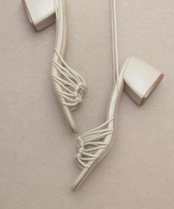 Celia Knotted Lace Up Heel