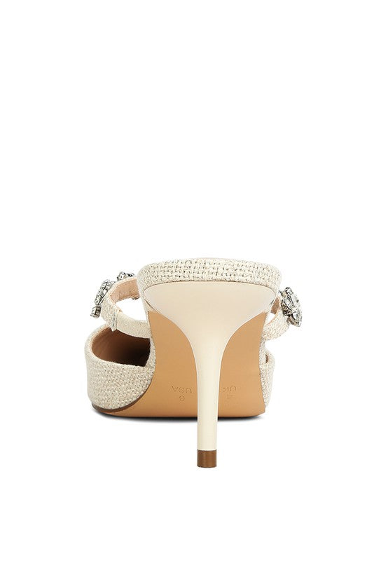 Greta Embellished Kitten Heel (Shipping Only)