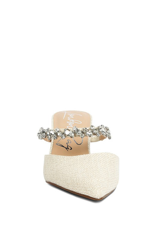 Greta Embellished Kitten Heel (Shipping Only)