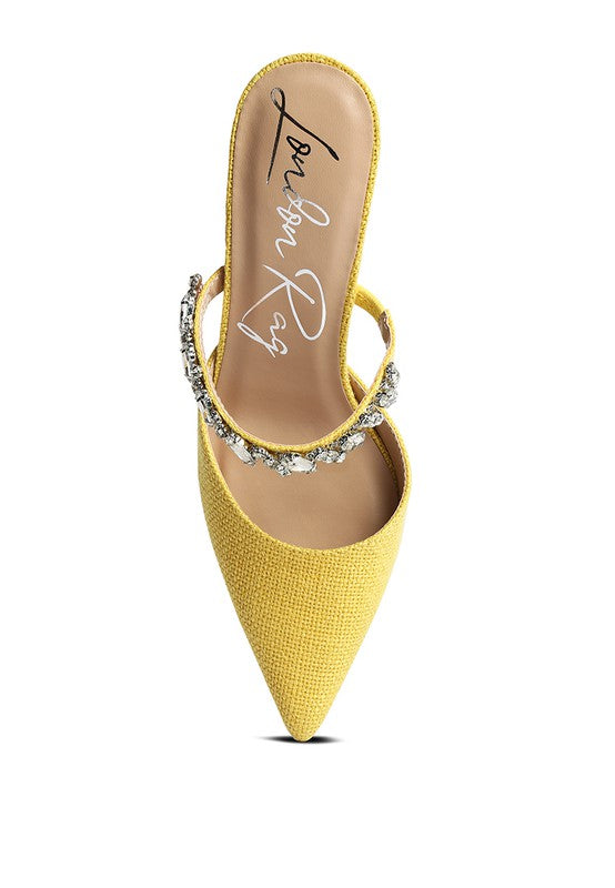 Greta Embellished Kitten Heel (Shipping Only)