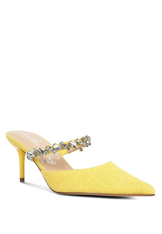 Greta Embellished Kitten Heel (Shipping Only)