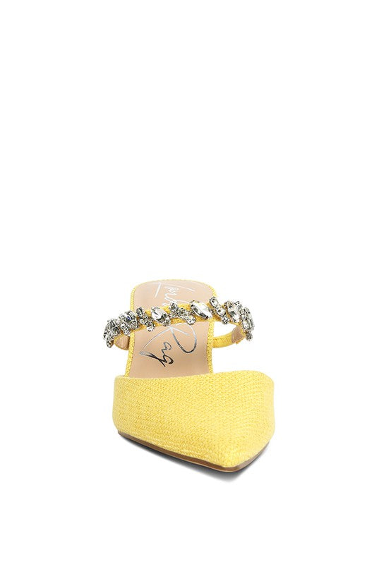 Greta Embellished Kitten Heel (Shipping Only)