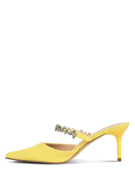 Greta Embellished Kitten Heel (Shipping Only)