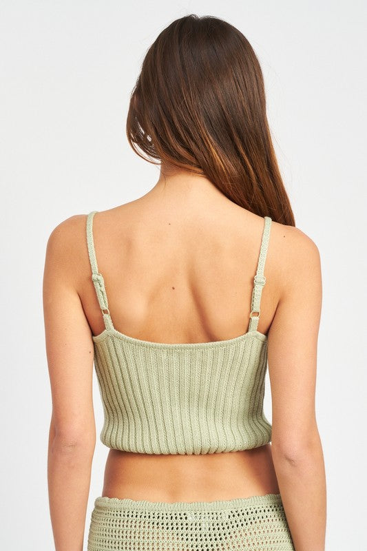 Crochet Crop Cami Top (Shipping Only)