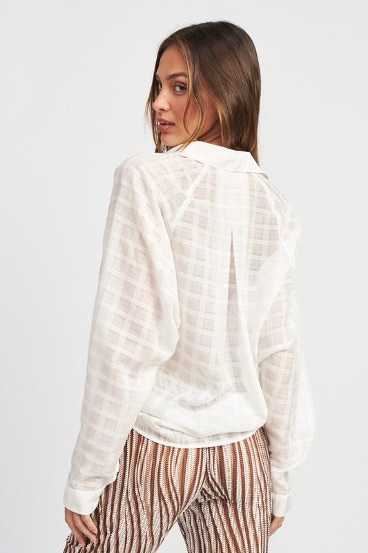 Front Tie Cover Up Top (Shipping Only)