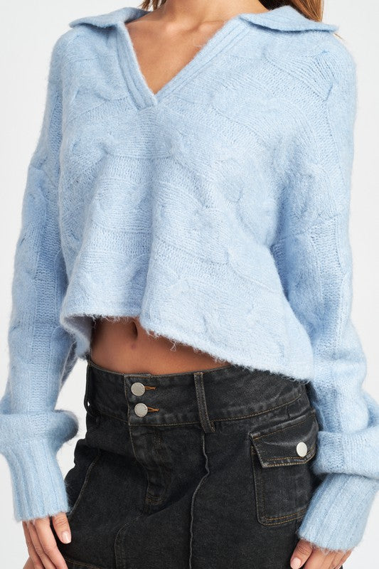 Collared Boxy Sweater (Shipping Only)