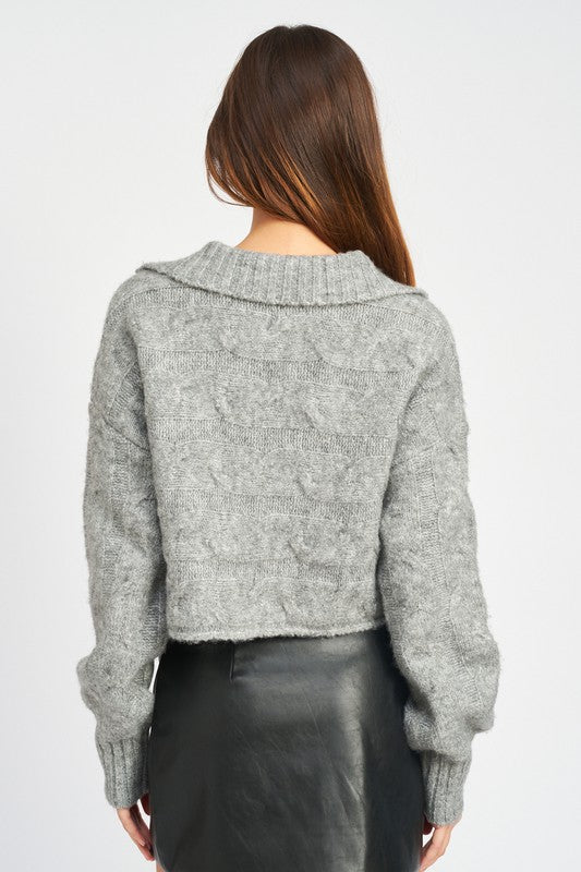 Collared Boxy Sweater (Shipping Only)