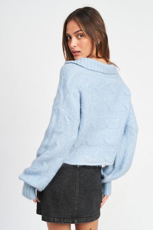 Collared Boxy Sweater (Shipping Only)