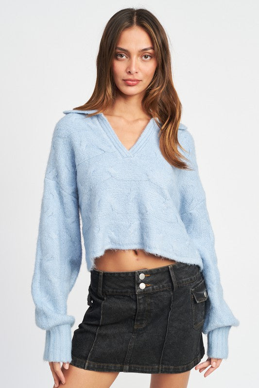 Collared Boxy Sweater (Shipping Only)