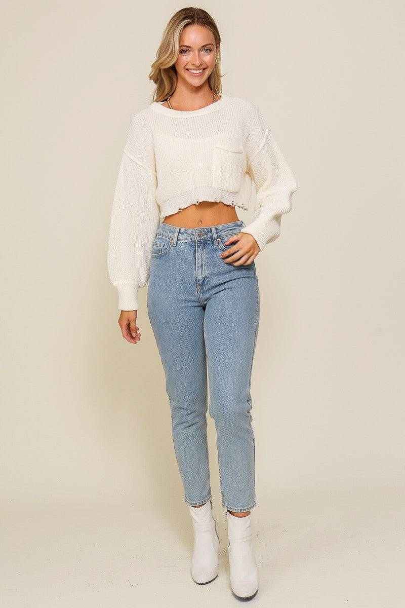 Ivory Crop Sweater