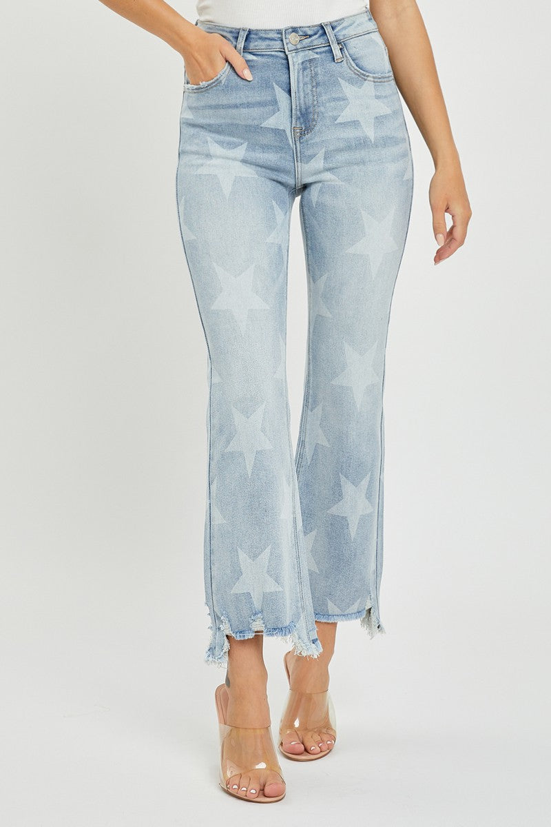 Star Printed Denim