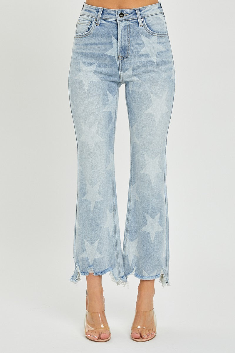 Star Printed Denim