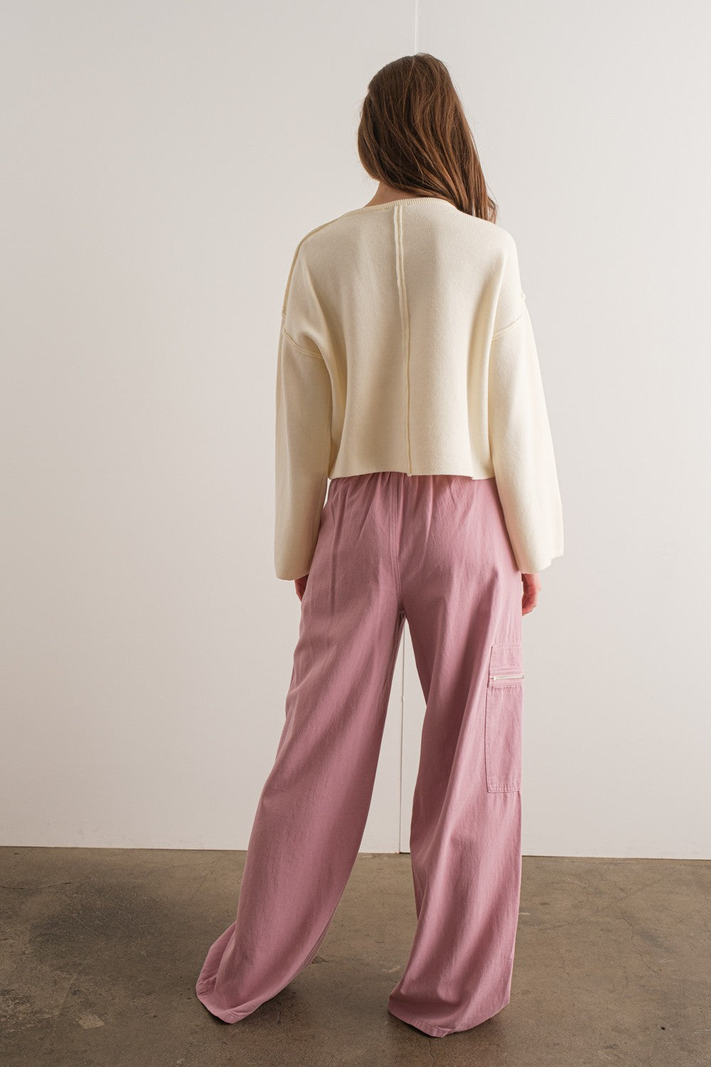 Lightweight Seams Ivory Sweater