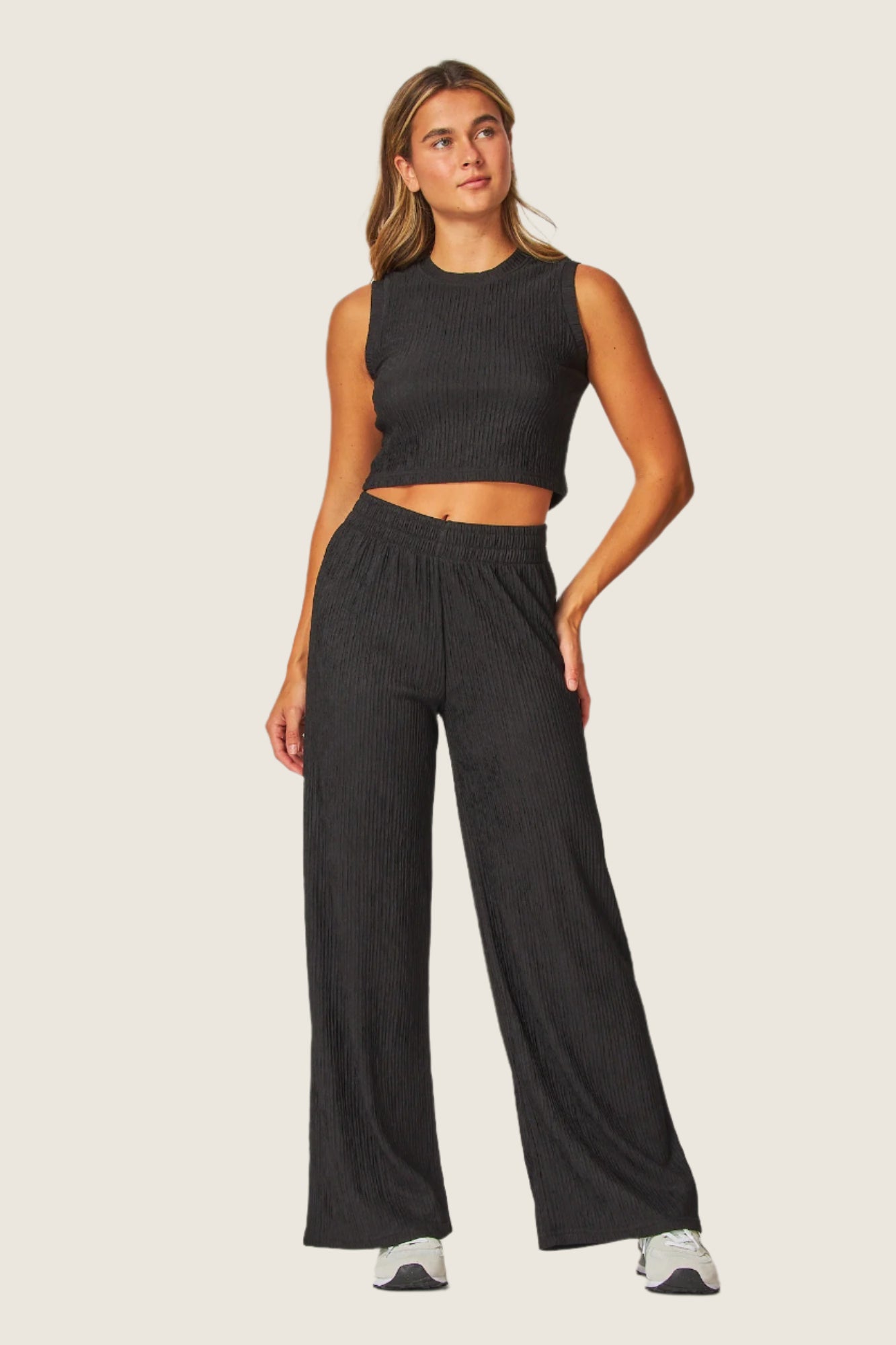 Textured Top & Pant Set