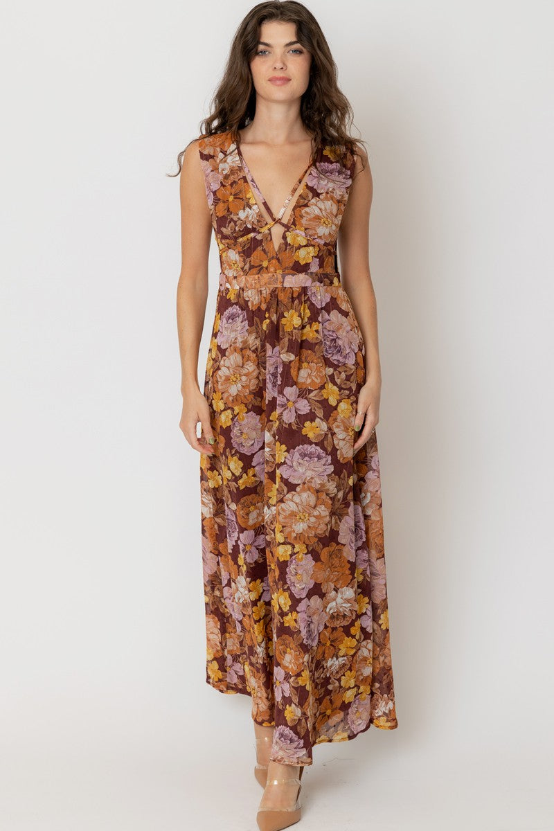 Caprice Multi Floral Maxi Dress