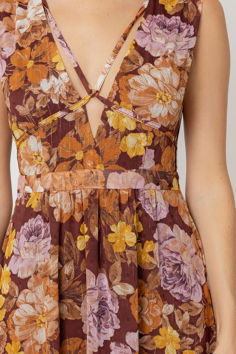 Caprice Multi Floral Maxi Dress