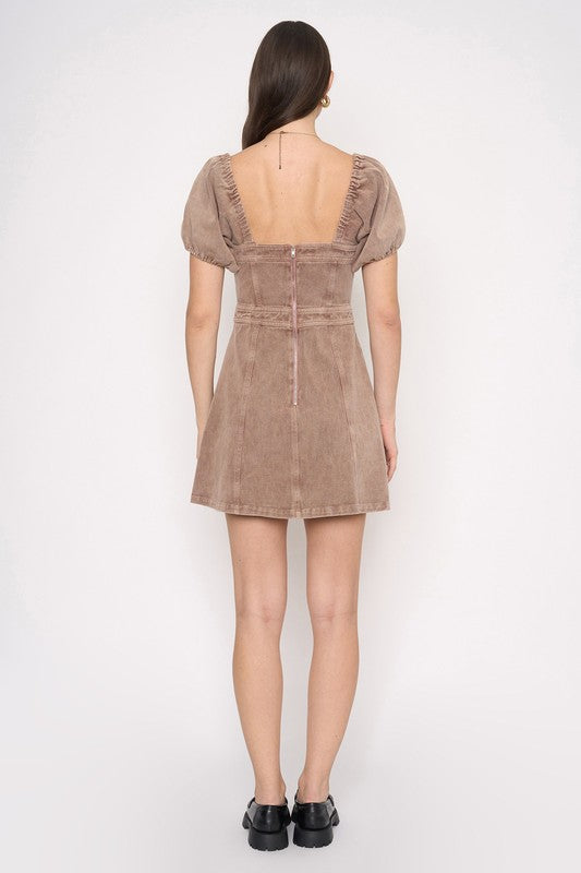 Mocha Denim Dress