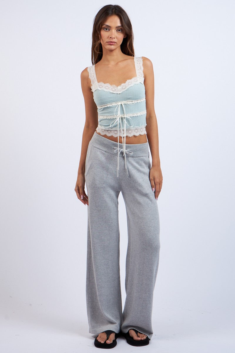 Lace and Bows Sky Top