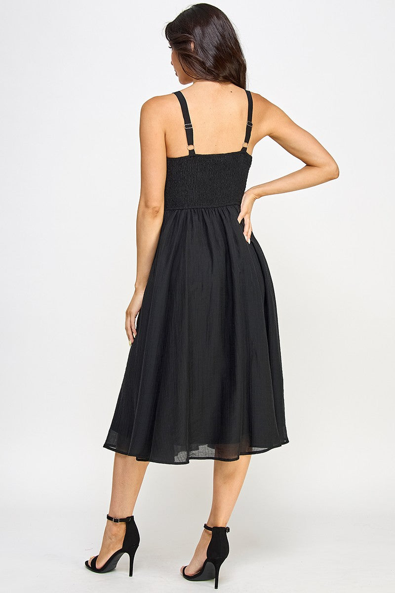 Bustier A-Line Midi Dress